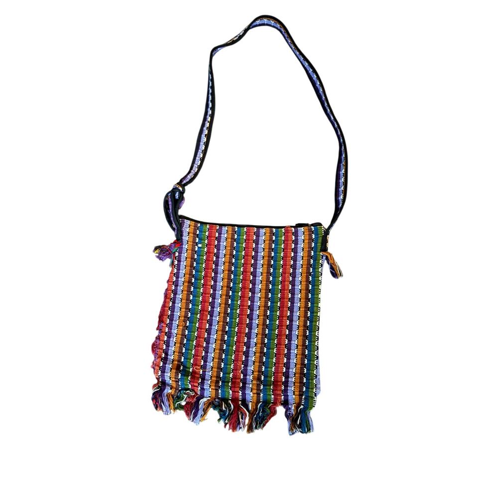 Vintage Boho Hippie Purse Colorful Woven Shoulder Bag